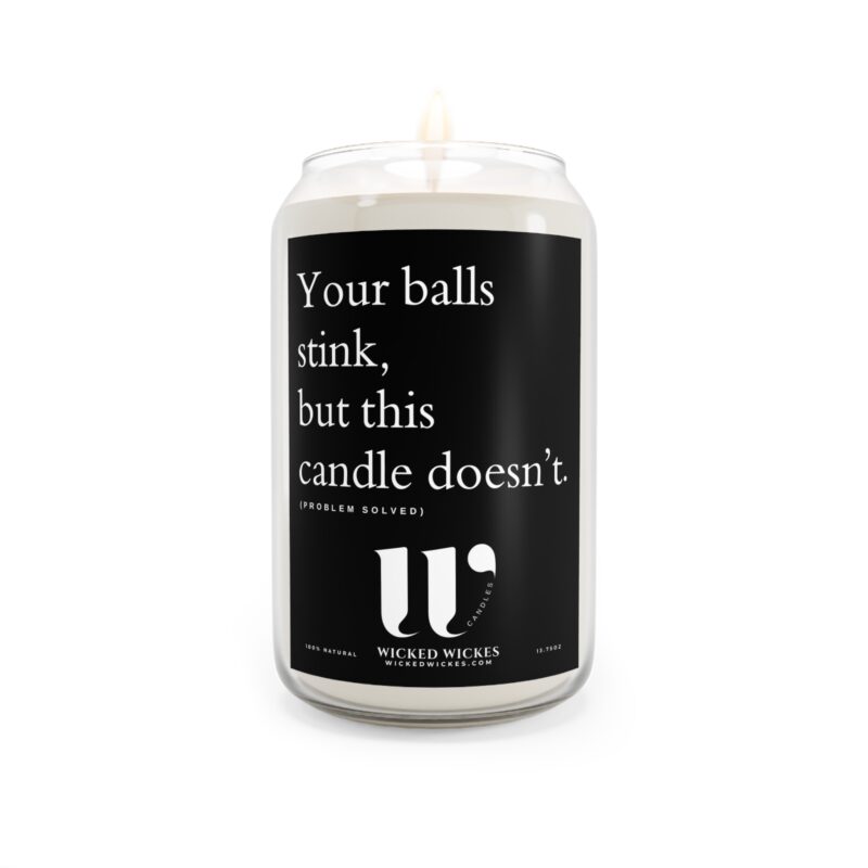 Your Balls Stink, But This Candle Doesnt -Problem Solved Scented Candle Gift